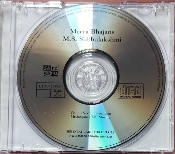 MEERA BHAJANS - M.S. Subbulakshmi Devotional Audio Cd - Image 2
