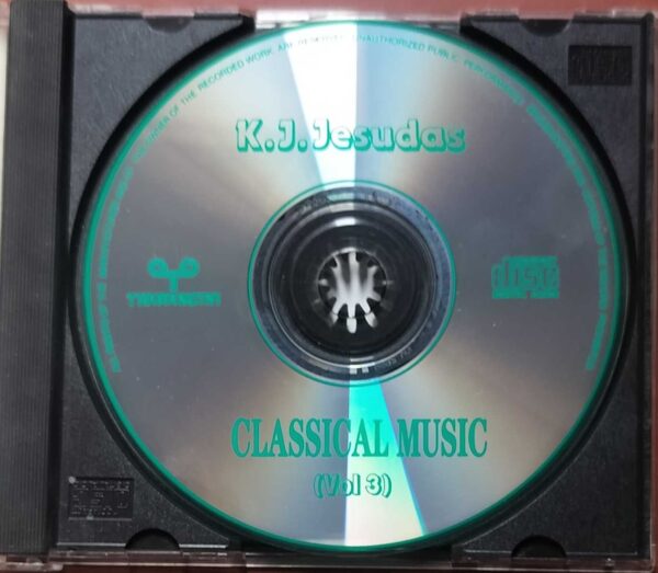 CLASSICAL MUSIC VOL. 3 - K.J. Jesudas Carnatic Audio Cd - Image 2