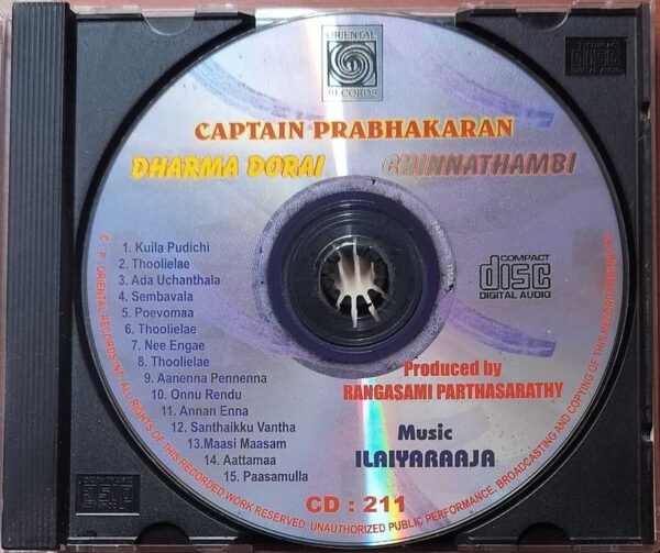 CHINNA THAMBI / DARMA DURAI / CAPTAIN PRABHAKARAN - Ilaiyaraaja Oriental Audio Cd - Image 2