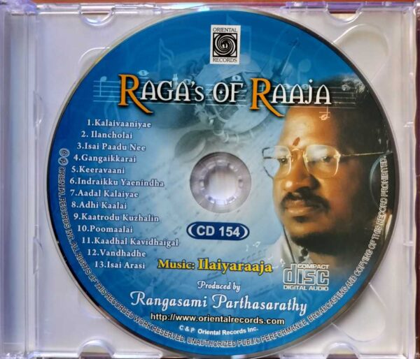 RAGA'S OF RAJA - Ilaiyaraaja Oriental Tamil Audio Cd - Image 2
