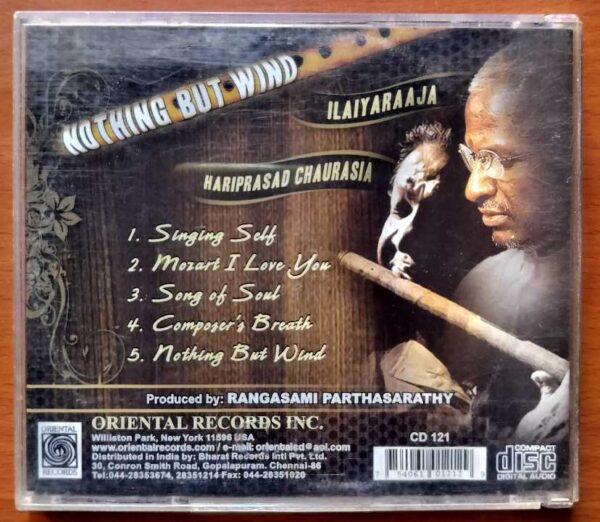 NOTHING BUT WIND - Ilayaraja Oriental Album Audio Cd - Image 3