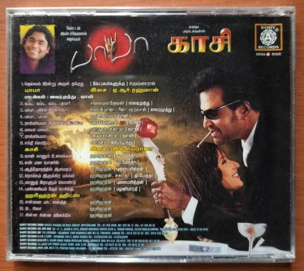 BABA / KASI / HARIHARAN HITS - A.R. Rahman & Ilayaraja Audio Cd (FACTORY SEALED PACK) - Image 2