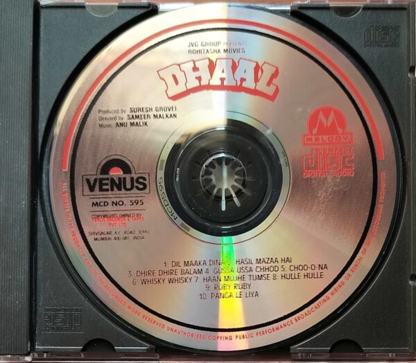 DHAAL - Imported Anu Malik Venus Melody Hindi Audio Cd - Image 2