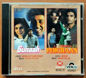 GUNAAH / PEHCHAAN - Imported Rajesh Roshan & Anand- Milind Hindi Audio Cd