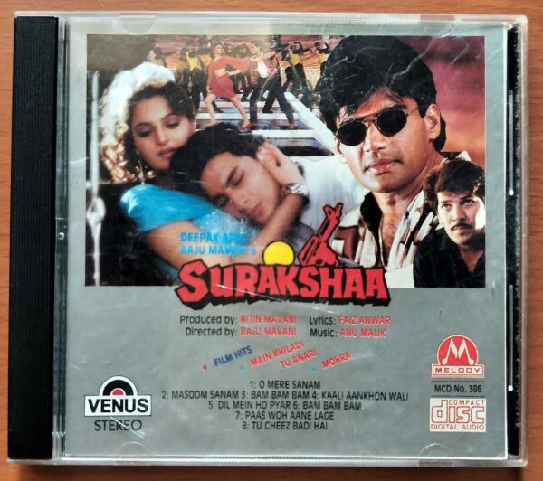 SURAKSHAA - Imported Anu Malik Venus Melody Hindi Audio Cd