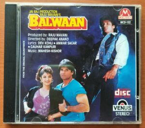 BALWAAN - Imported Mahesh Kishor Venus Melody Hindi Audio Cd