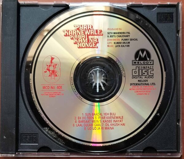 PYAR KARNEWALE KABHI KAM NA HONGE - Lata Kalyan Imported Venus Melody Hindi Film Audio Cd - Image 2