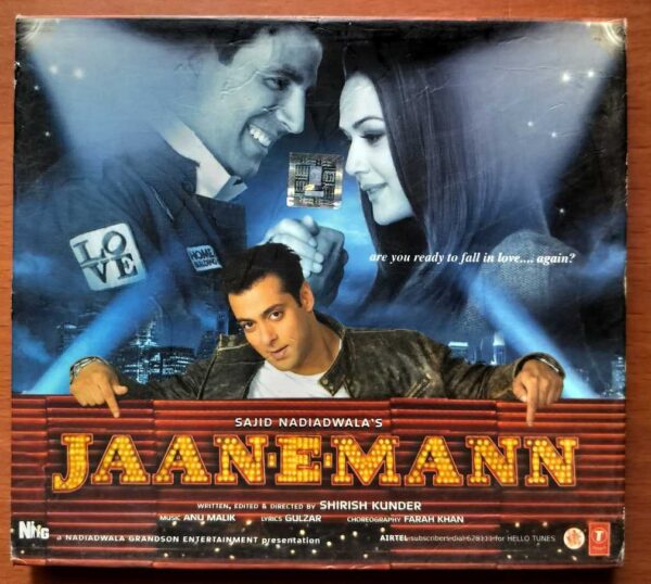 JAAN-E-MANN - Anu Malik Hindi Film Audio Cd