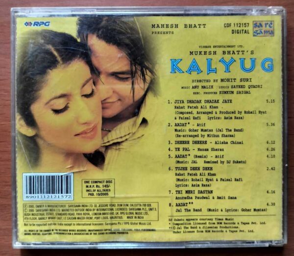 KALYUG - Anu Malik Hindi Film Audio Cd - Image 3
