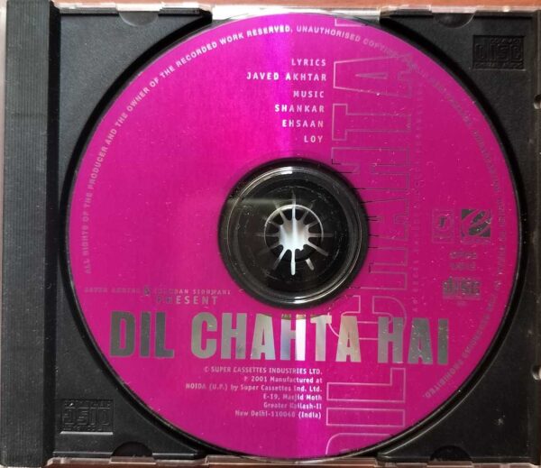 DIL CHAHTA HAI - Ehasaan Noorani Hindi Film Audio Cd - Image 2