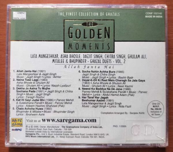 THE GOLDEN MOMENTS - Lata Mangeshkar & Asha Bhosle Hindi Audio Cd - Image 3