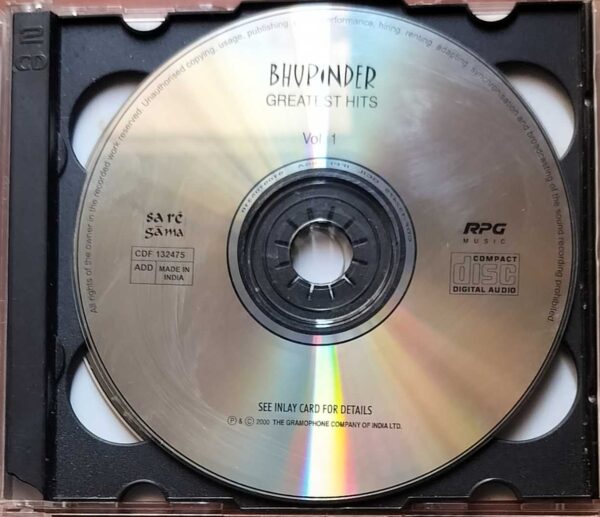 BHUPINDER GREATEST HITS - Hindi Film 2CD Pack Audio Cd - Image 2