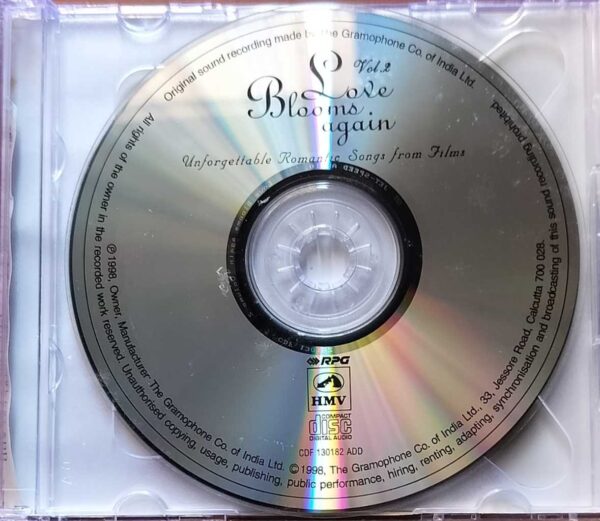 LOVE BLOOMS AGAIN VOL 1 & 2 - Unforgettable Romantic Songs From Films Hindi 2CD Pack Audio Cd - Image 2
