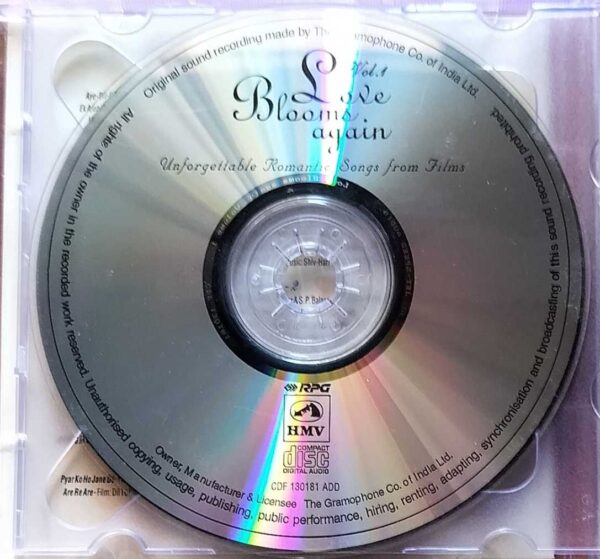 LOVE BLOOMS AGAIN VOL 1 & 2 - Unforgettable Romantic Songs From Films Hindi 2CD Pack Audio Cd - Image 3