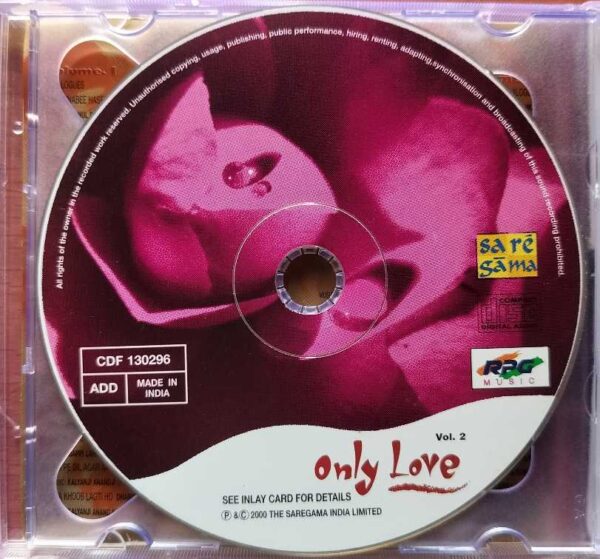 ONLY LOVE UNFORGETTABLE MOMENTS 'N' ERVRLASTING ROMANCE MELODIES - Hindi 2CD Pack Audio Cd - Image 3