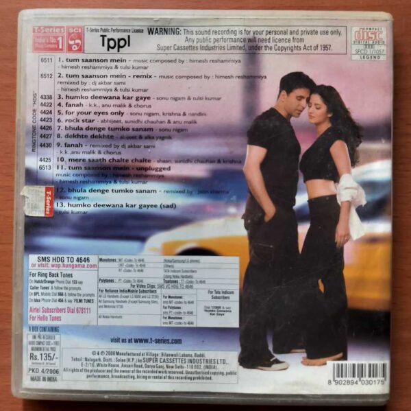 HUMKO DEEWANA KAR GAYE- Anu Malik Hindi Film Audio Cd - Image 2