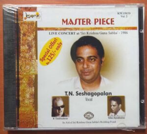 MASTER PIECE LIVE CONCERT AT SRI KRISHNA GANA SABHA VOL. 2 - T.N. Seshagopalan Classical Audio Cd (FACTORY SEALED PACK)