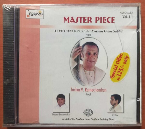 MASTER PIECE LIVE CONCERT AT SRI KRISHNA GANA SABHA VOL. 1 - Trichur V. Ramachandran Classical Audio Cd (FACTORY SEALED PACK)