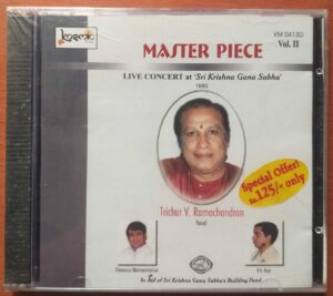 MASTER PIECE LIVE CONCERT AT SRI KRISHNA GANA SABHA VOL. 2 - Trichur V. Ramachandran Classical Vocal Audio Cd (FACTORY SEALED PACK)