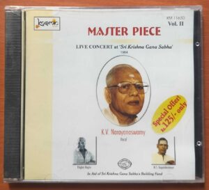 MASTER PIECE LIVE CONCERT VOL. 2 - K.V. Narayanaswamy Classical Vocal Audio Cd (FACTORY SEALED PACK)