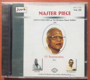 MASTER PIECE LIVE CONCERT VOL. 3 - K.V. Narayanaswamy Classical Vocal Audio Cd (FACTORY SEALED PACK)
