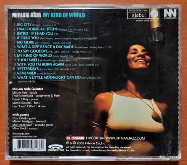 MIRIAM AIDA MY KIND OF WORLD - Imported Jazz Album Audio Cd - Image 2