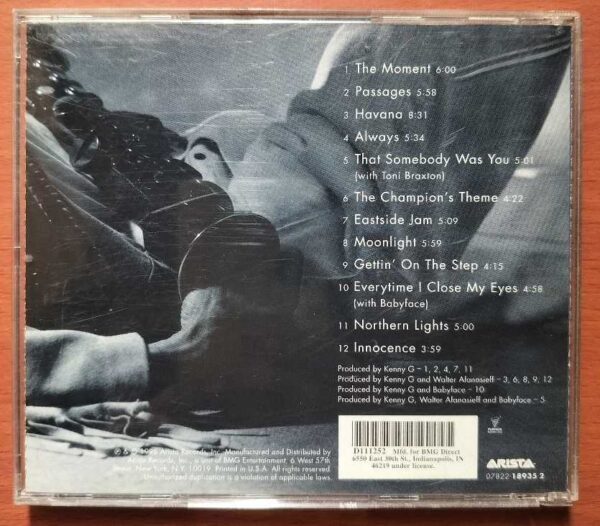 KENNY G THE MOMENT - Imported Jazz Album Audio Cd - Image 2