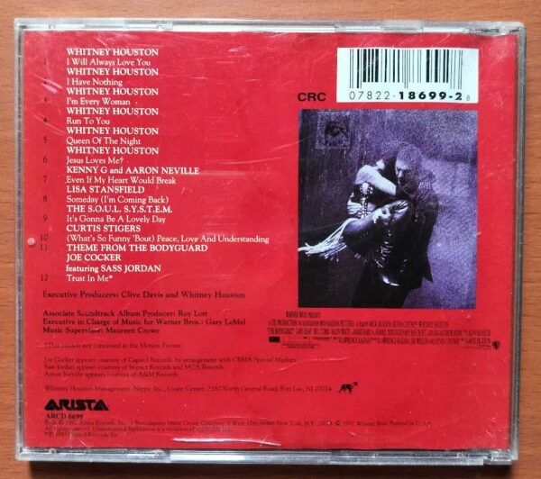 THE BODYGUARD - Kevin Costner & Whitney Houston Imported Album Audio Cd - Image 2