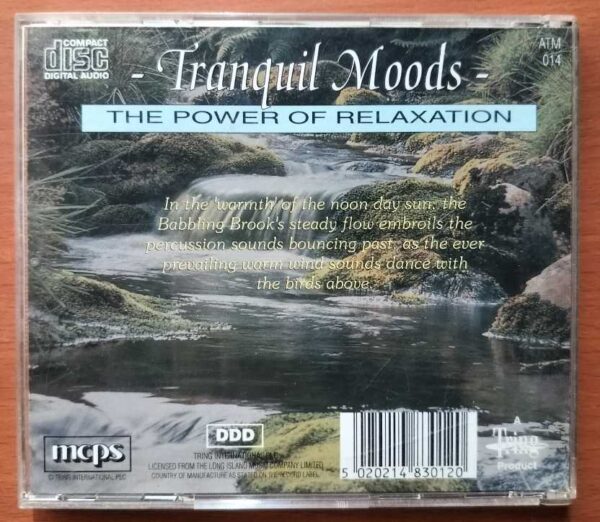 TRANQUIL MOODS THE POWER OF RELAXATION BABBLING BROOK - Relaxation Music Album Audio Cd - Image 2