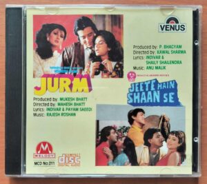 JURM / JEETE HAIN SHAAN SE - Rajesh Roshan & Anu Malik Imported Venus Melody Hindi Audio Cd