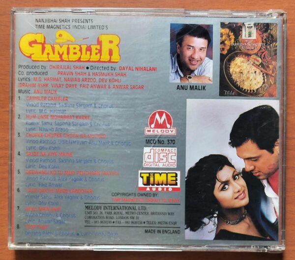 GAMBLER - Anu Malik Imported Venus Melody Hindi Audio Cd - Image 3