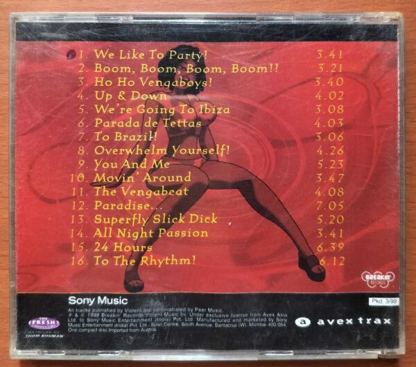 VENGABOYS THE PARTY ALBUM - Trance Music Album Audio CD - Image 2