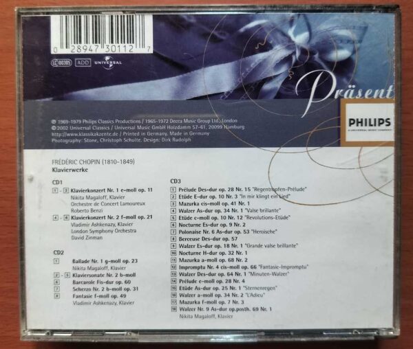 FREDERIC CHOPIN KLAVIERWERKE - Imported Classical 3CD Pack Audio Cd - Image 2
