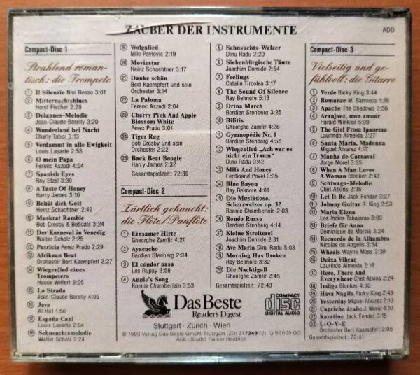 LAUBER DER INSTRUMENTE - Imported Instrumental 3CD Pack Audio Cd - Image 2