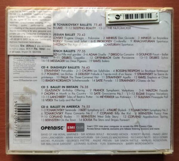 BEST BALLET 100 - Imported Classical 6CD Pack Audio Cd (FACTORY SEALED PACK) - Image 2
