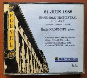 ENSEMBLE ORCHESTRAL DE PARIS - Emile Naoumoff Imported Piano Album 2CD Pack Audio Cd