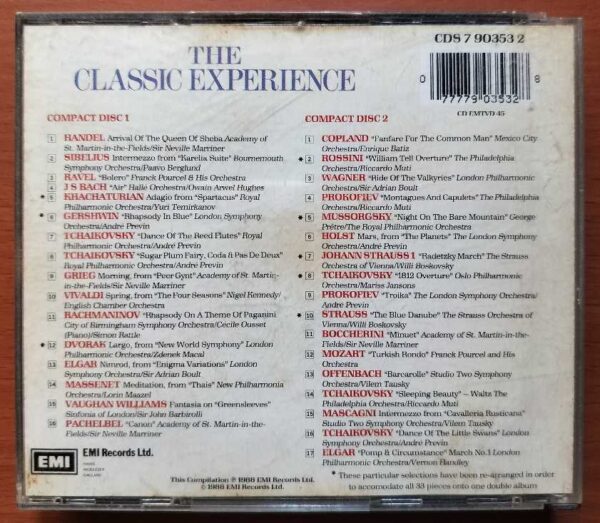 THE CLASSIC EXPERIENCE - Imported The 33 Most Popular Classics 2CD Pack Audio Cd - Image 2