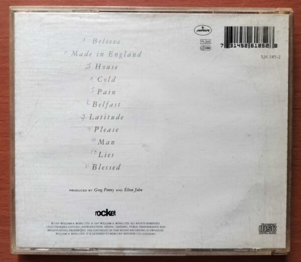 ELTON JOHN MADE IN ENGLAND - Imported Pop Rock Album Audio Cd - Image 2