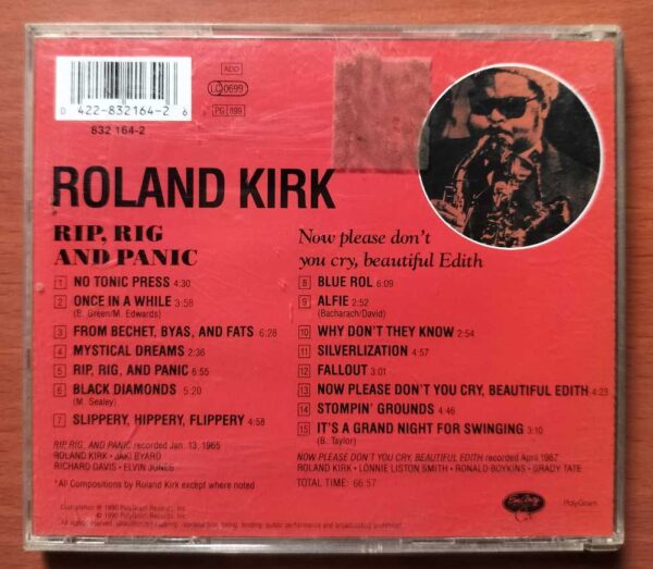 ROLAND KIRK RIP RIG & PANIC - Imported Jazz Album Audio Cd - Image 2