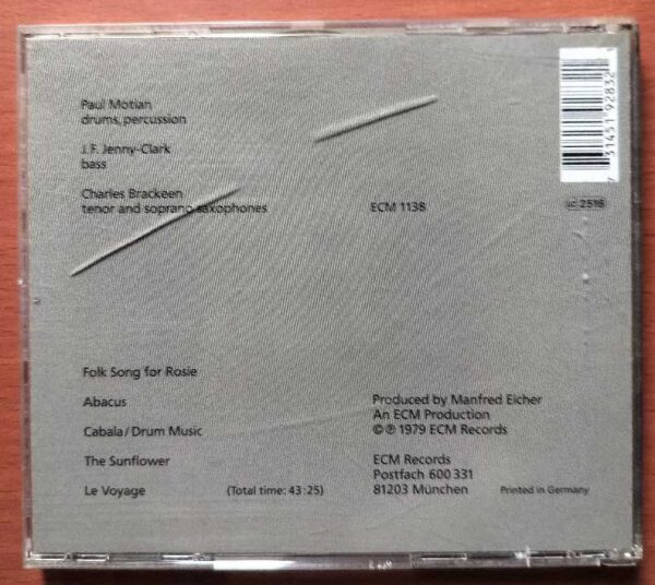 PAUL MOTIAN TRIO LE VOYAGE - Imported Jazz Album Audio Cd - Image 2