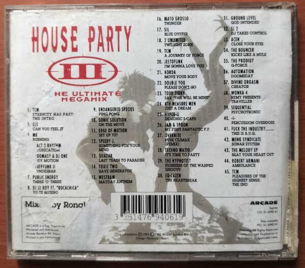 HOUSE PARTY 3 THE ULTIMATE MEGAMIX - Imported Megamix Album Audio Cd - Image 2
