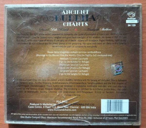 ANCIENT BUDDHA CHANTS - Devotional Audio Cd - Audio CDs World
