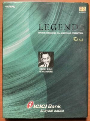 LEGENDS MAESTRO MELODIES IN A MILESTONE COLLECTION VOL 1-3 - Kishore Kumar Hindi 3CD Premium Edition Collection Pack Audio Cd