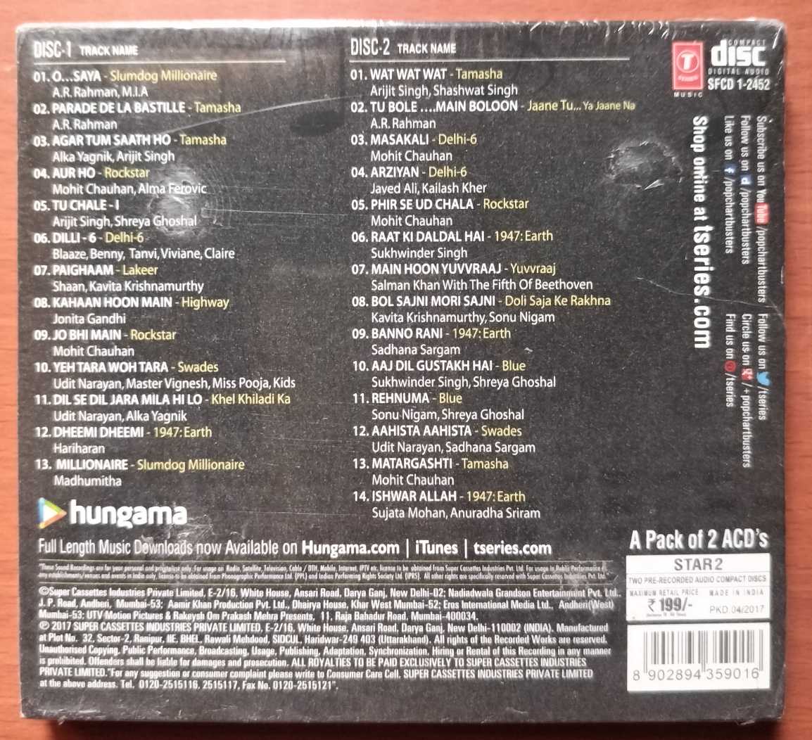 A.R. RAHMAN AT THE BEST = A.R. Rahman Hindi 2CD Pack Audio Cd (FACTORY SEALED PACK) - Image 2