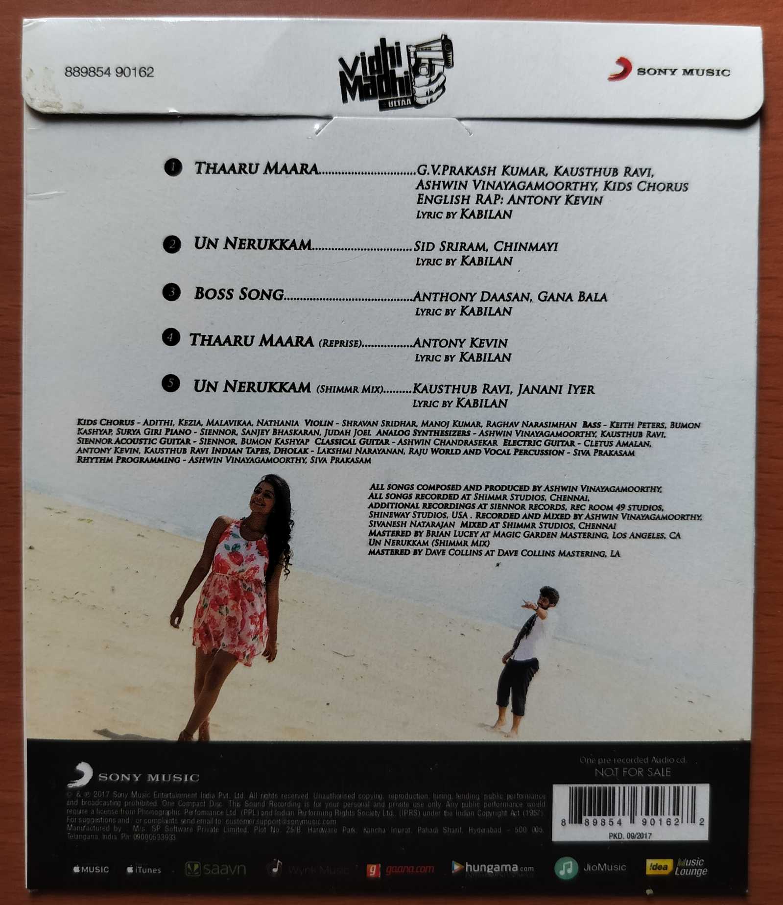 VIDHI MADHI ULTAA - Ashwin Vinayagamoorthy Tamil Audio Cd - Image 2