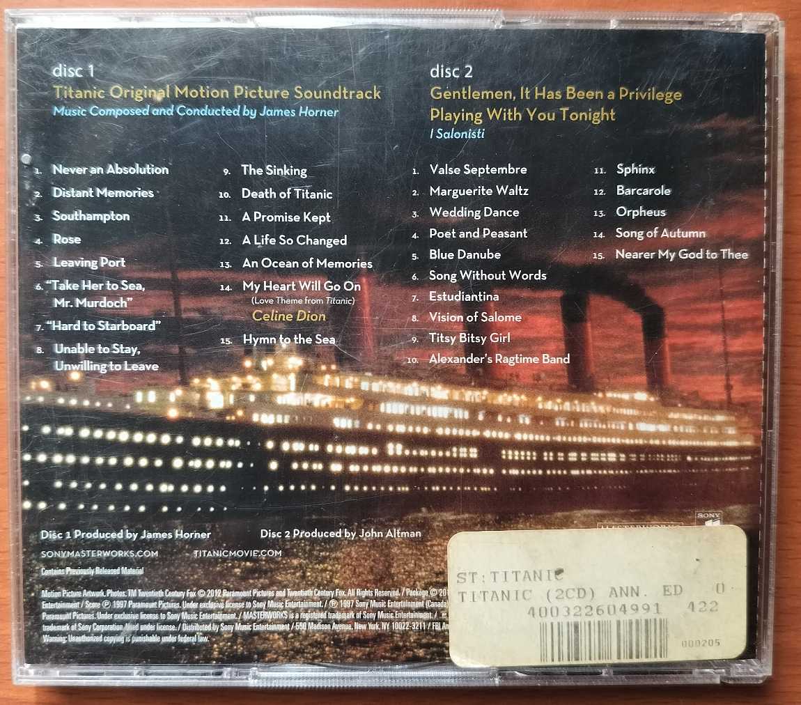 TITANIC ANNIVERSARY EDITION - Imported 2 Disc Edition Album Audio Cd - Image 8