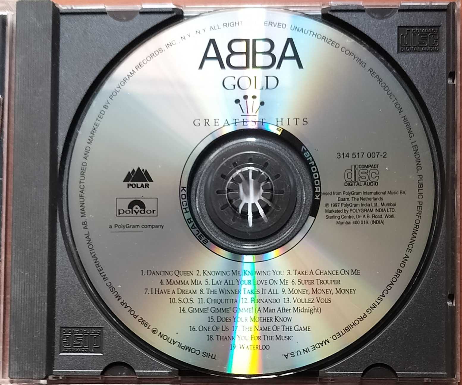 ABBA GOLD GREATEST HITS - English Album Audio Cd - Image 2