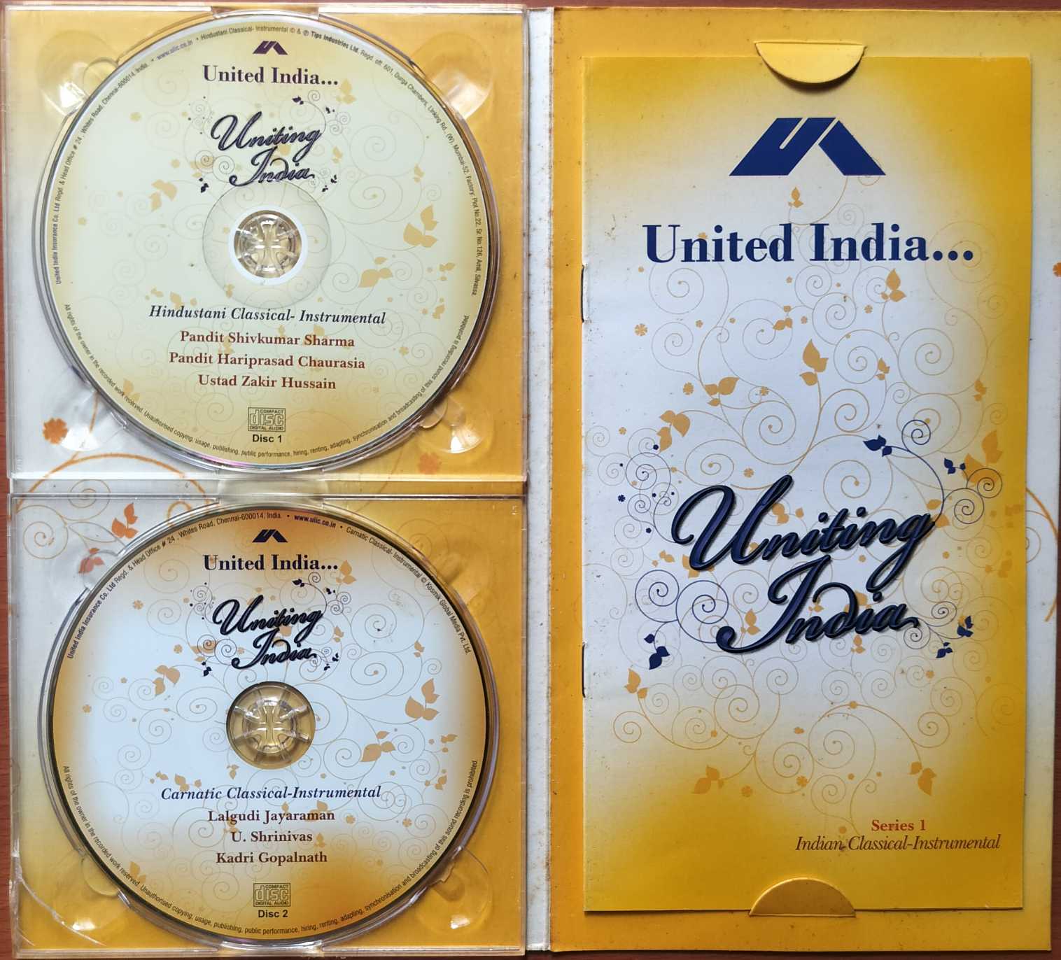 UNITING INDIA SERIES 1 - Hindustani & Carnatic Classical 2CD Pack Audio Cd - Image 2