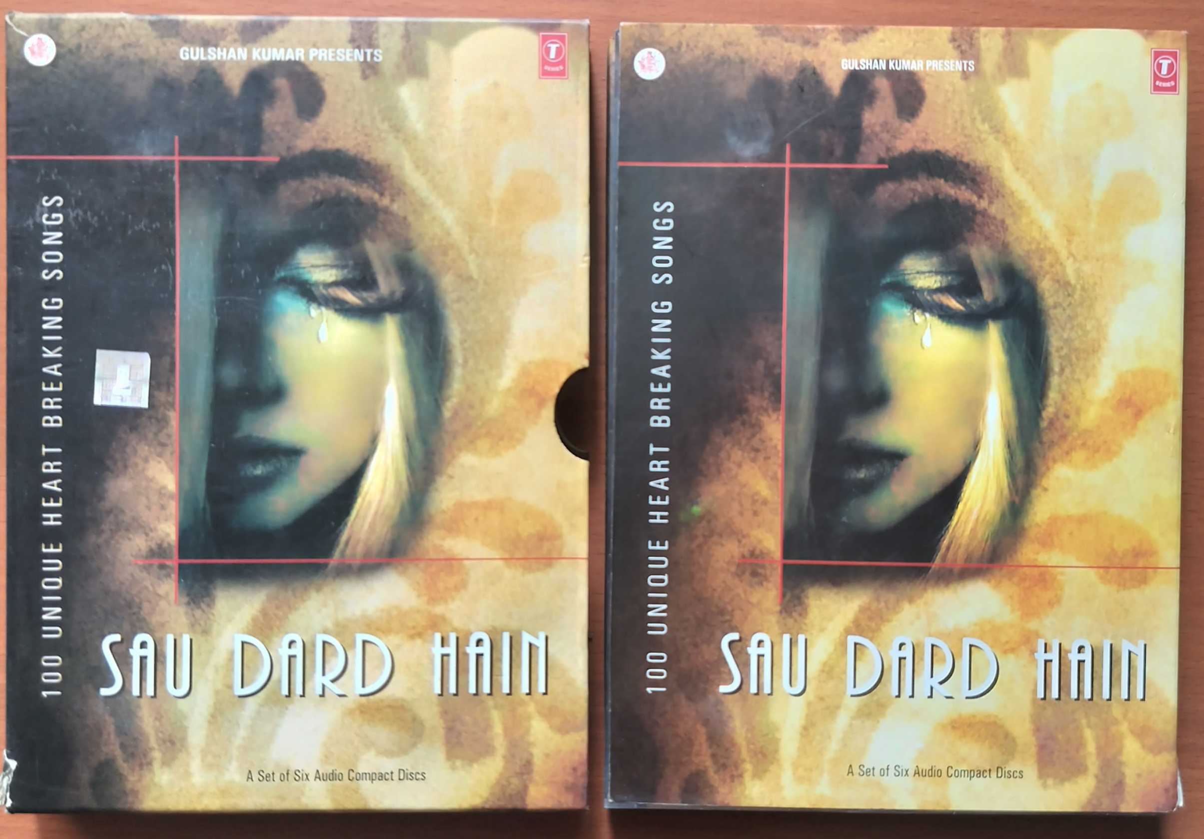 100 UNIQUE HEART BREAKING SONGS SAU DARD HAIN - Hindi 6CD Pack Audio Cd - Image 2