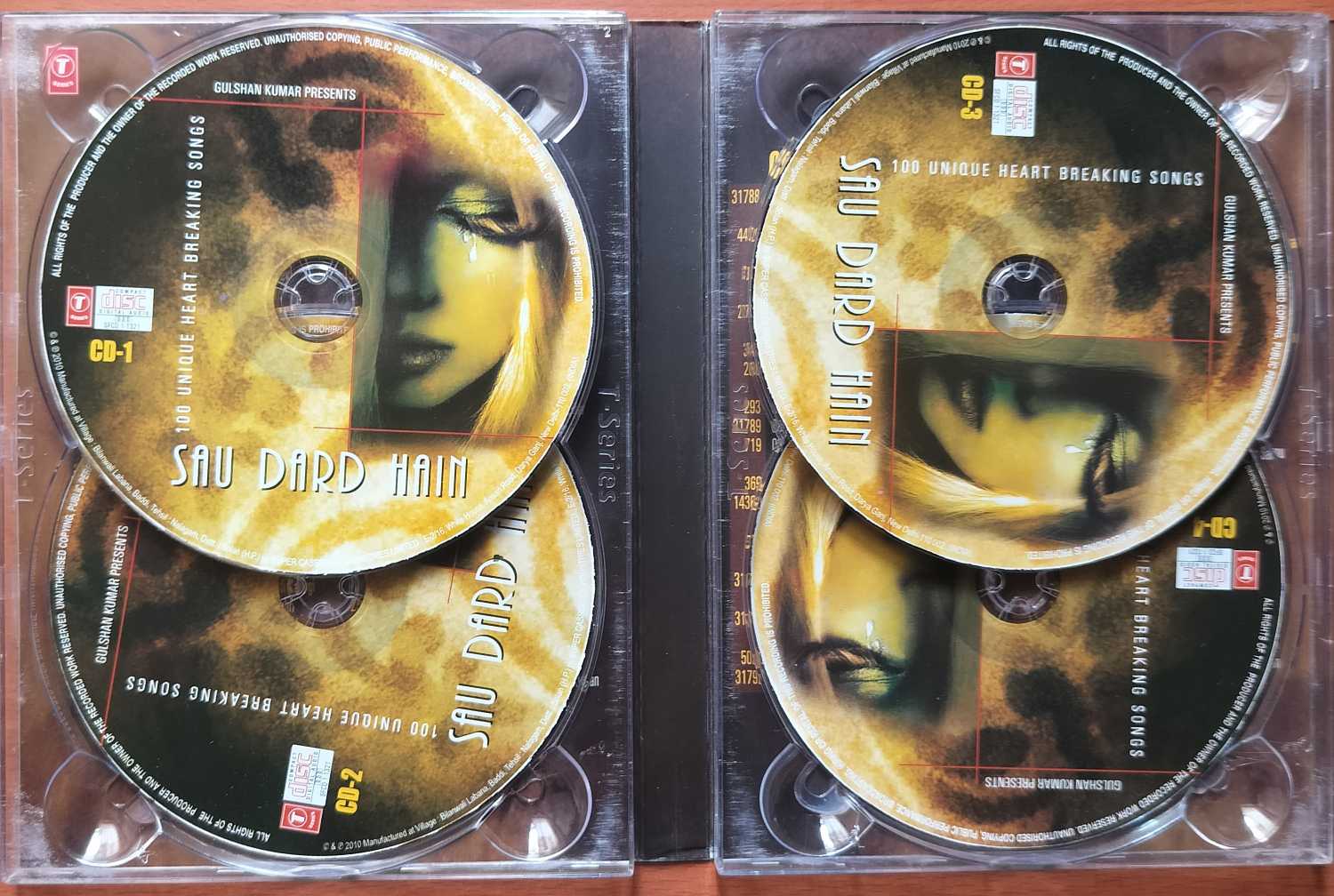 100 UNIQUE HEART BREAKING SONGS SAU DARD HAIN - Hindi 6CD Pack Audio Cd - Image 3